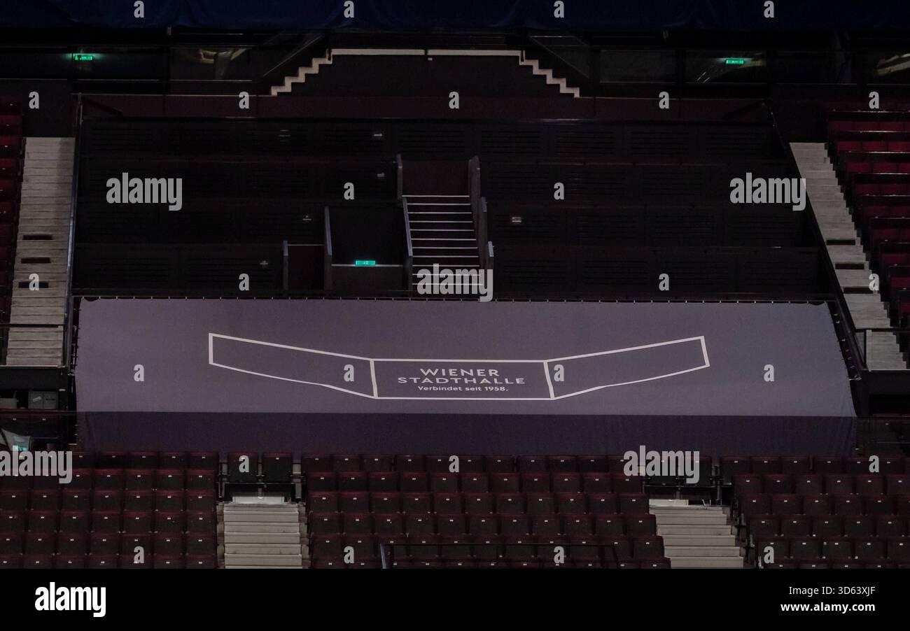 20251118 PG ORF Medienupdate zum Eurovision Song Contest 2026 in Wien, OESTERREICH - 18. NOVEMBER: Sujet - Symolbild - Hallo D - Mediengespraech anlaesslich eines ORF Updates zum 70. Eurovision Song Contest vom 12. bis zum 16. Mai 2026 in Wien im Foyer der Halle F der Wiener Stadthalle am 18. November 2025 in Wien, Oesterreich. 251118 SEPA 17 059 Copyright: XIsabellexOuvrardx SEPAxMedia Stockfoto