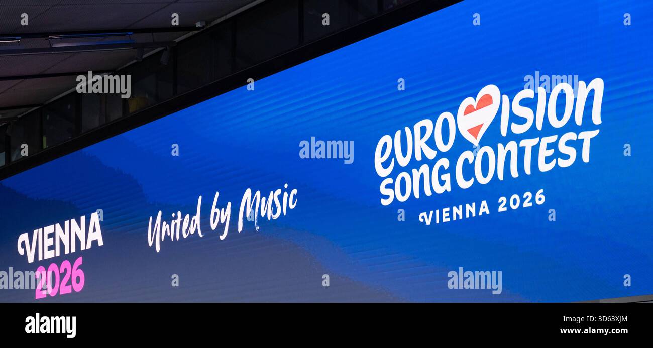20251118 PG ORF Medienupdate zum Eurovision Song Contest 2026 in Wien, OESTERREICH - 18. NOVEMBER: Sujet - Symolbild - Mediengespraech anlaesslich eines ORF Updates zum 70. Eurovision Song Contest vom 12. bis zum 16. Mai 2026 in Wien im Foyer der Halle F der Wiener Stadthalle am 18. November 2025 in Wien, Oesterreich. 251118 SEPA 17 054 Copyright: XIsabellexOuvrardx SEPAxMedia Stockfoto