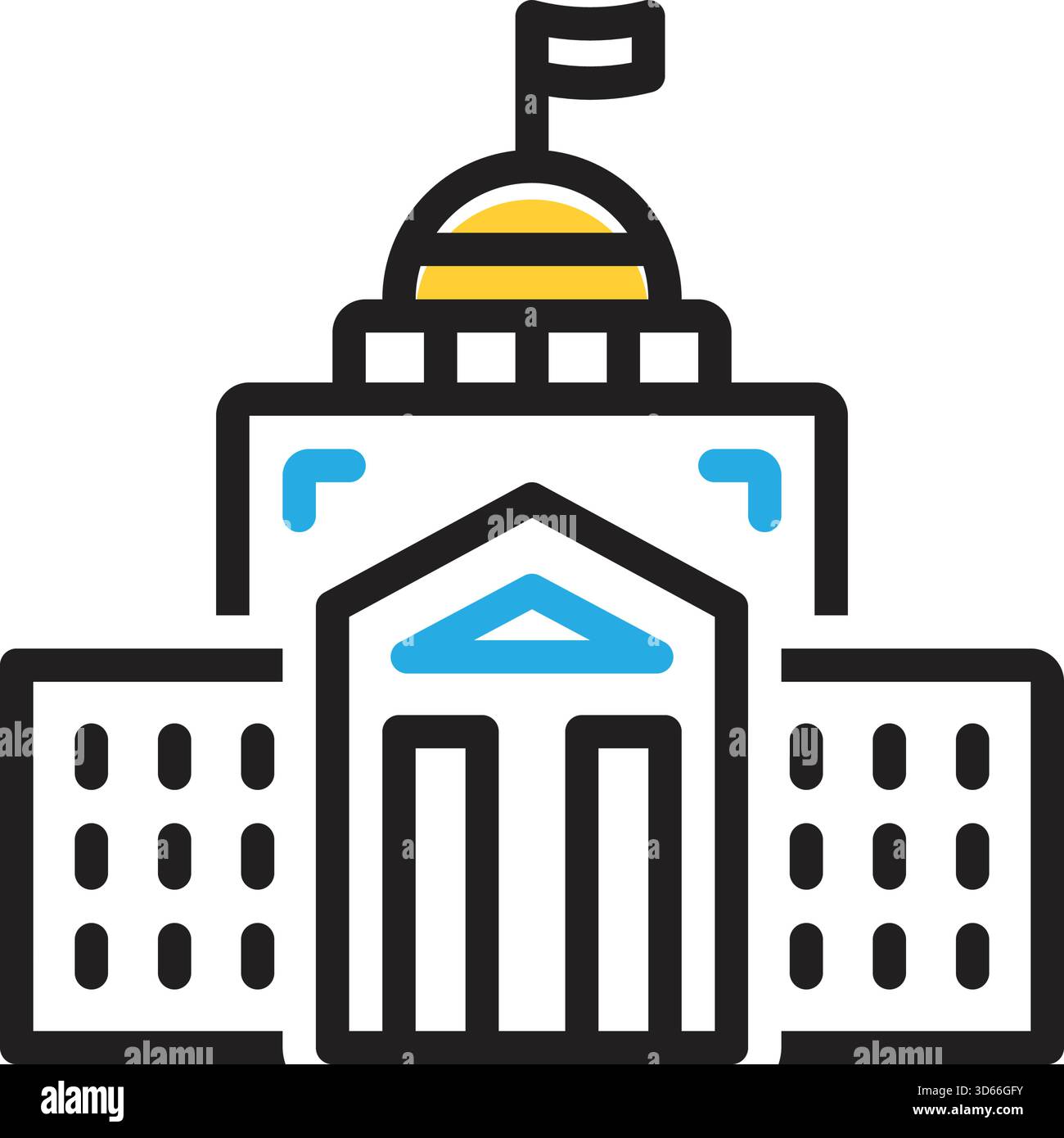 Symbol für Bund, Gebäude Stock Vektor