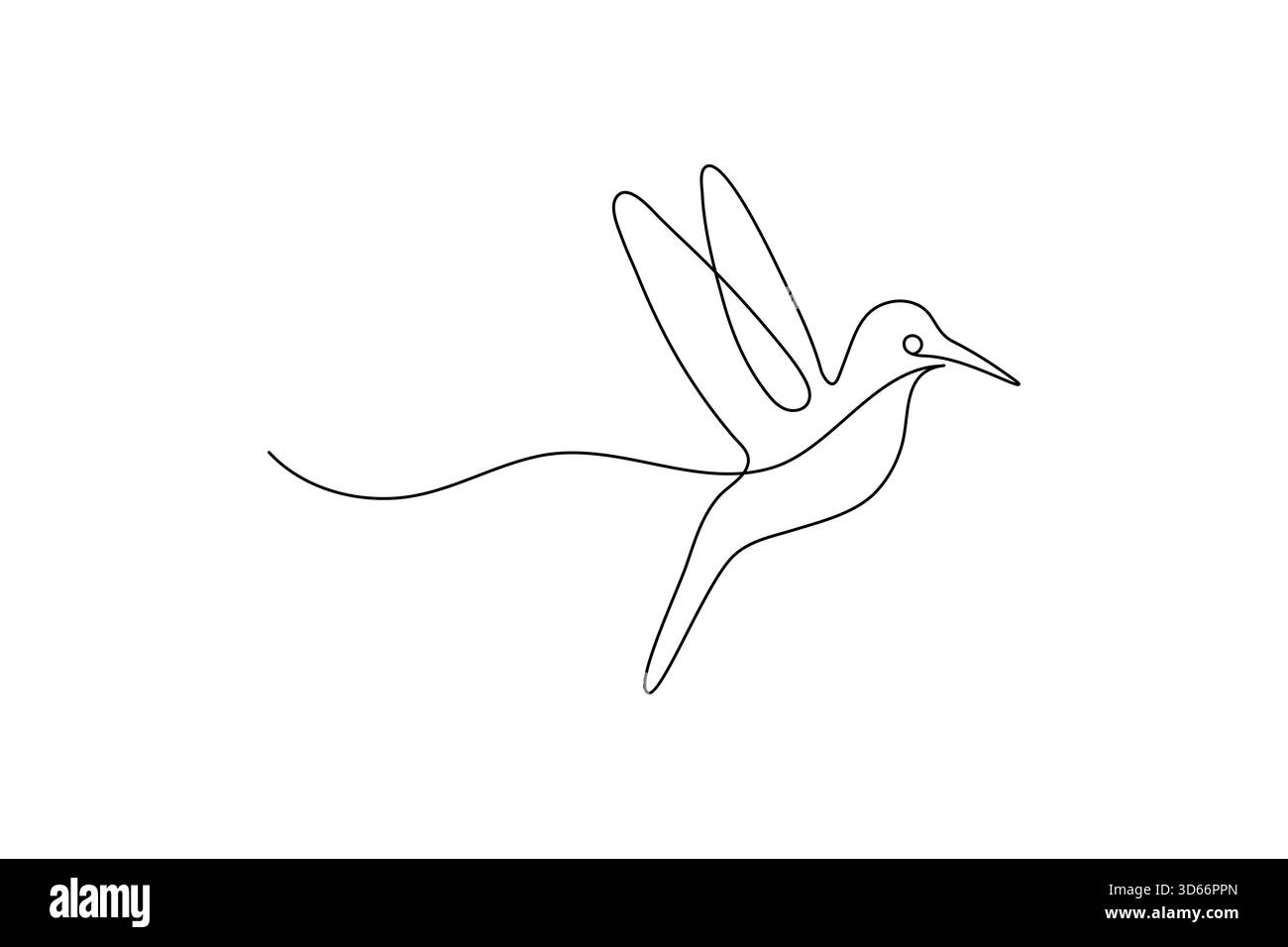 Vogelpaar durchgehende eine Linie Zeichnung minimalistische Umrissvektor Illustration Stock Vektor