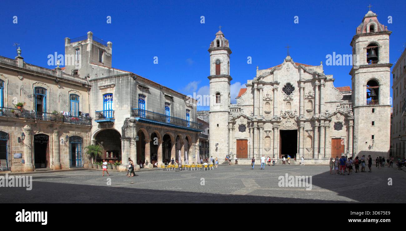 Kuba, Havanna, Plaza de la Catedral, Kathedrale, Stockfoto
