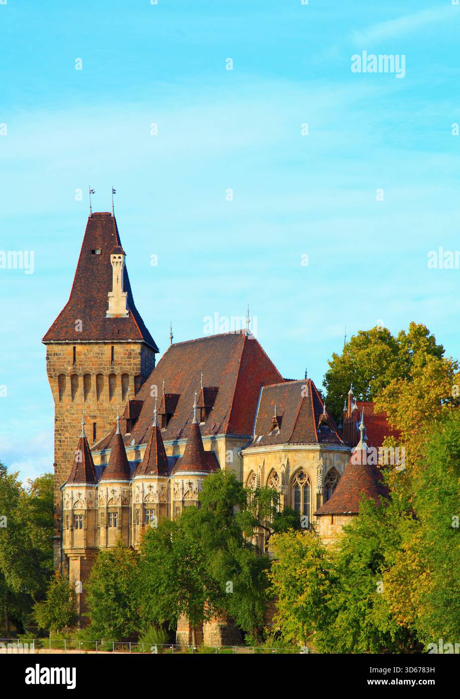 Ungarn, Budapest, Stadtpark, Burg Vajdahunyad, Stockfoto