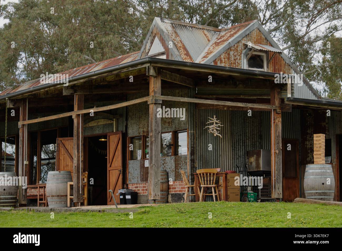 Yering Farm Wines ist ein kleines, familiengeführtes Weingut im Yarra Valley - Yering, Victoria, Australien Stockfoto