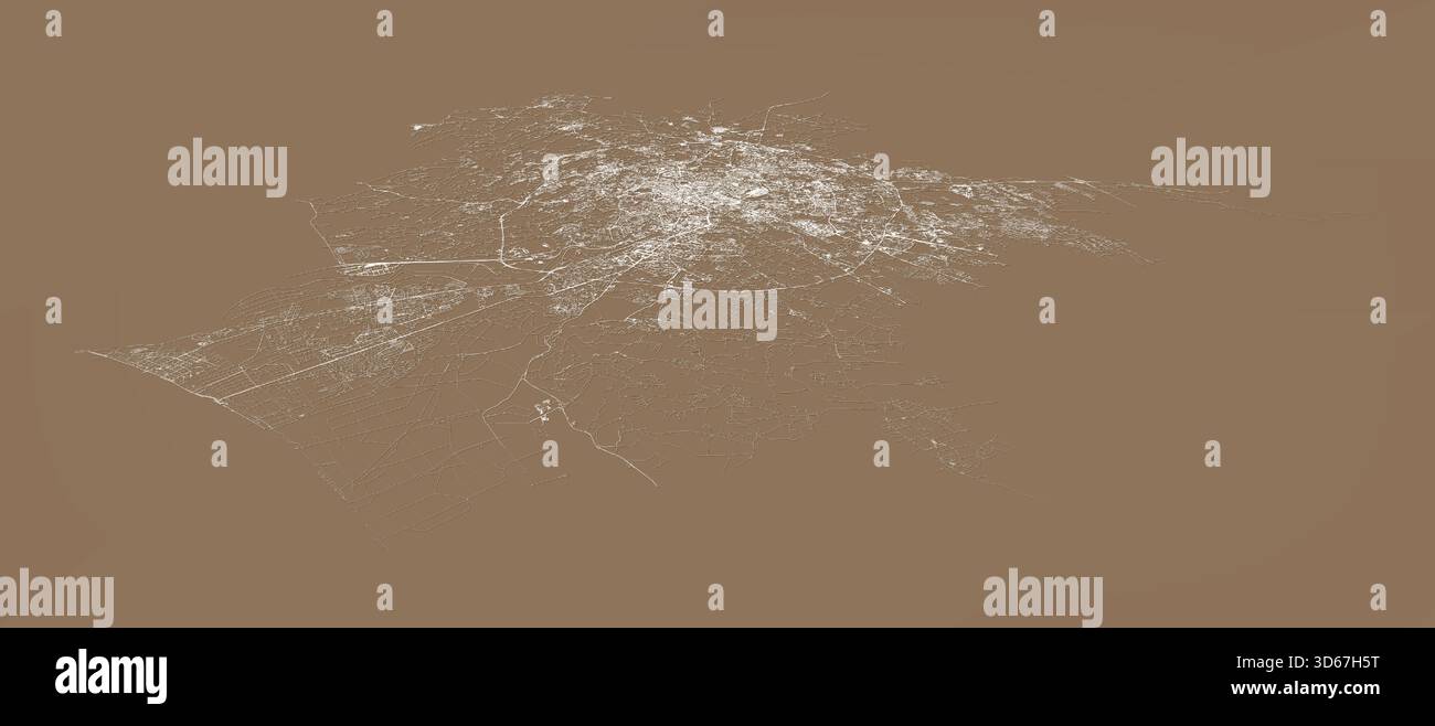 Rom Hauptstadt in Italien, Straßenkarte, Vektorumriss Illustrationsbild Stock Vektor