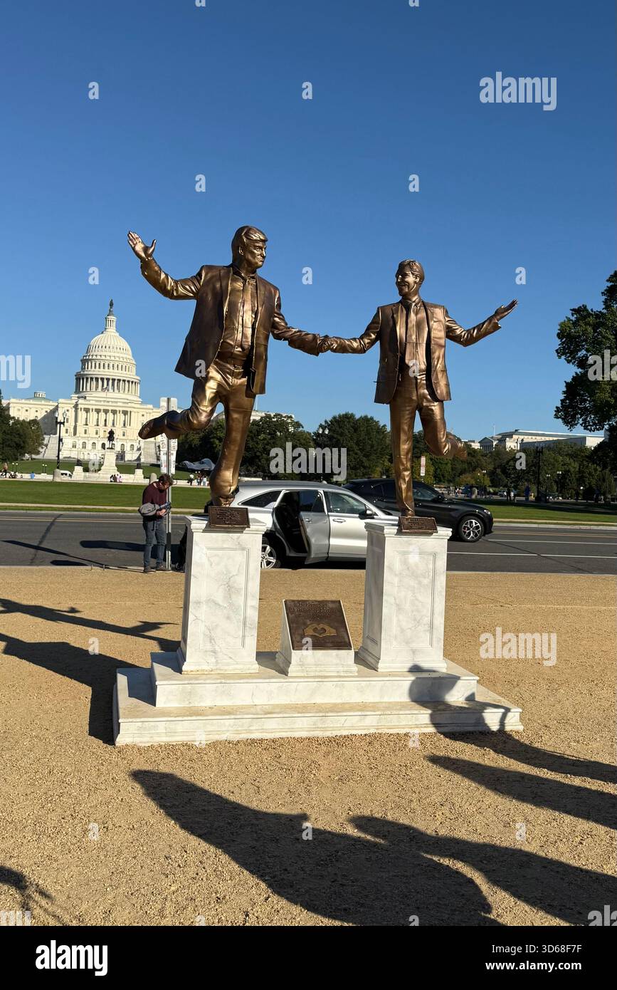 Trump Epstein Sculpture National Mall Stockfoto