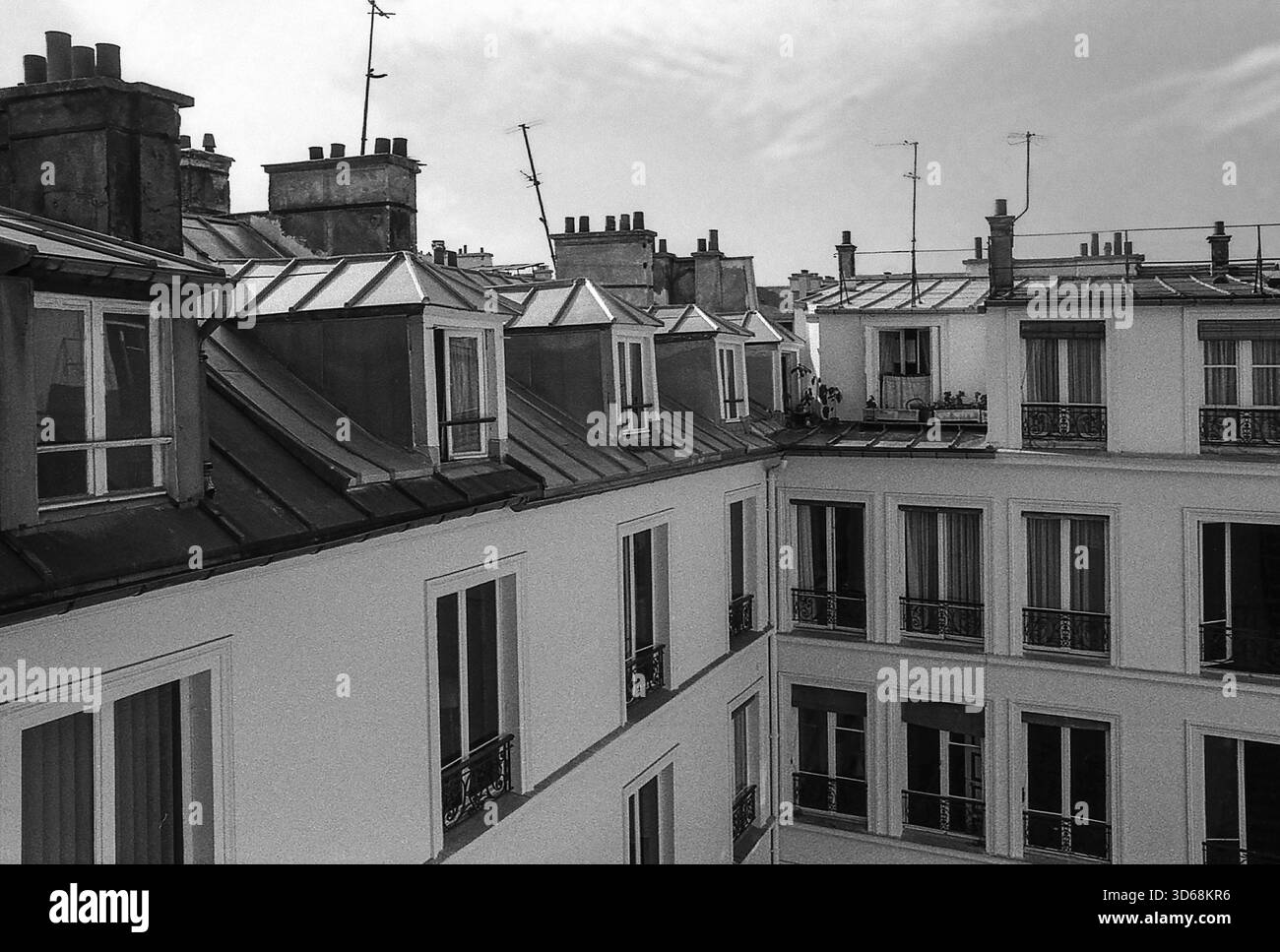 1975, Paris, Rive Droite, Dachböden. Stockfoto