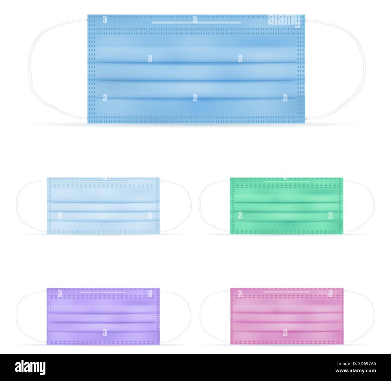 Medizinische Atemschutzmaske zum Schutz vor Krankheiten und Infektionen Karikaturvektor-Illustration isoliert auf weißem Hintergrund Stock Vektor
