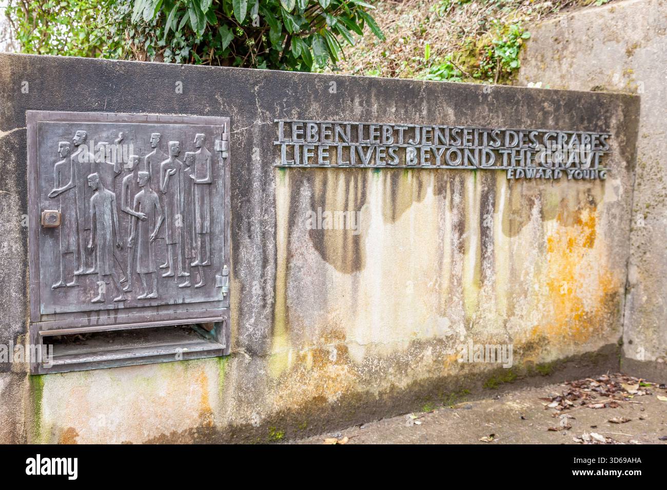 Ehrenrolle, Fort George Militärfriedhof, Bailiwick von Guernsey Stockfoto