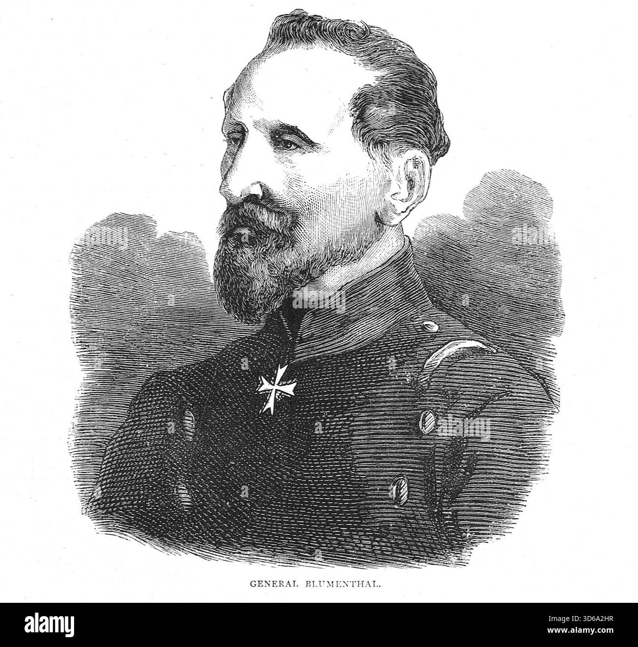 General Leonhard von Blumenthal, Stabschef der Dritten Armee während des Deutsch-Französischen Krieges. Stockfoto