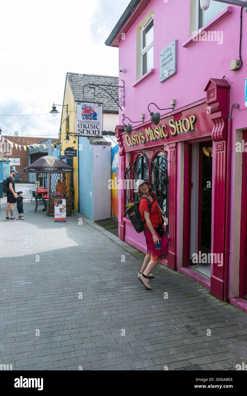 Custys Traditional Music Shop, Ennis, County Clare, Irland. Stockfoto