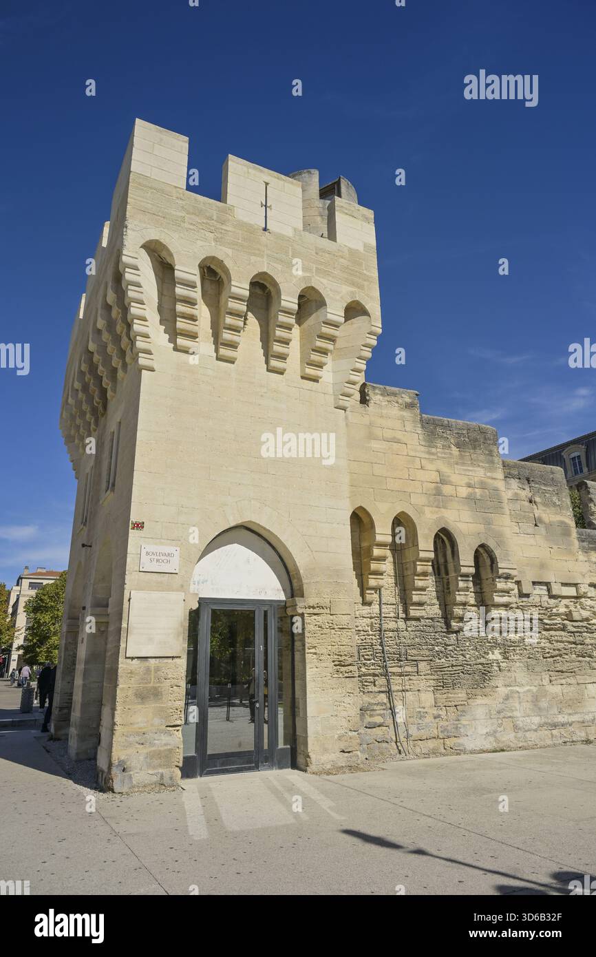 Porte de la Republique, Stadtmauer, Avignon, Frankreich Stockfoto