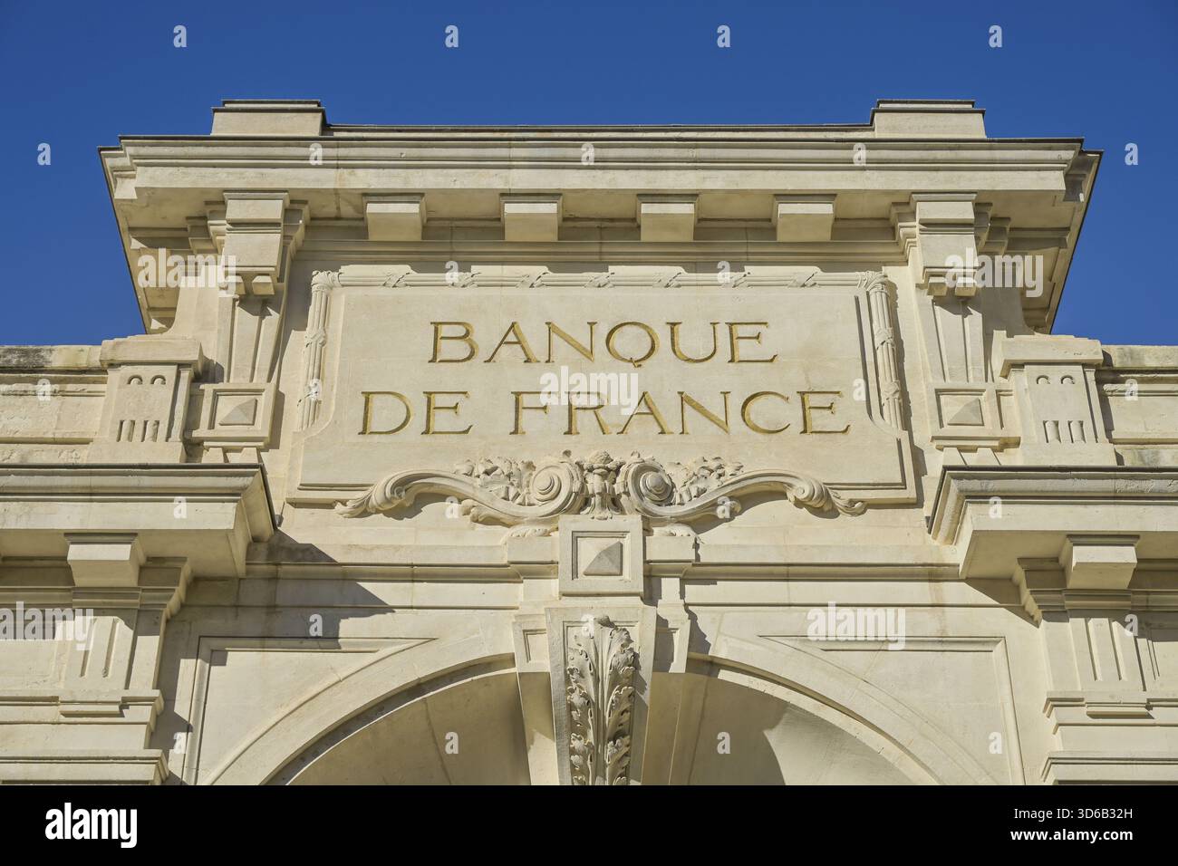 Banque de France, Gebäude auf PL. De l'Horloge, Avignon, Frankreich Stockfoto