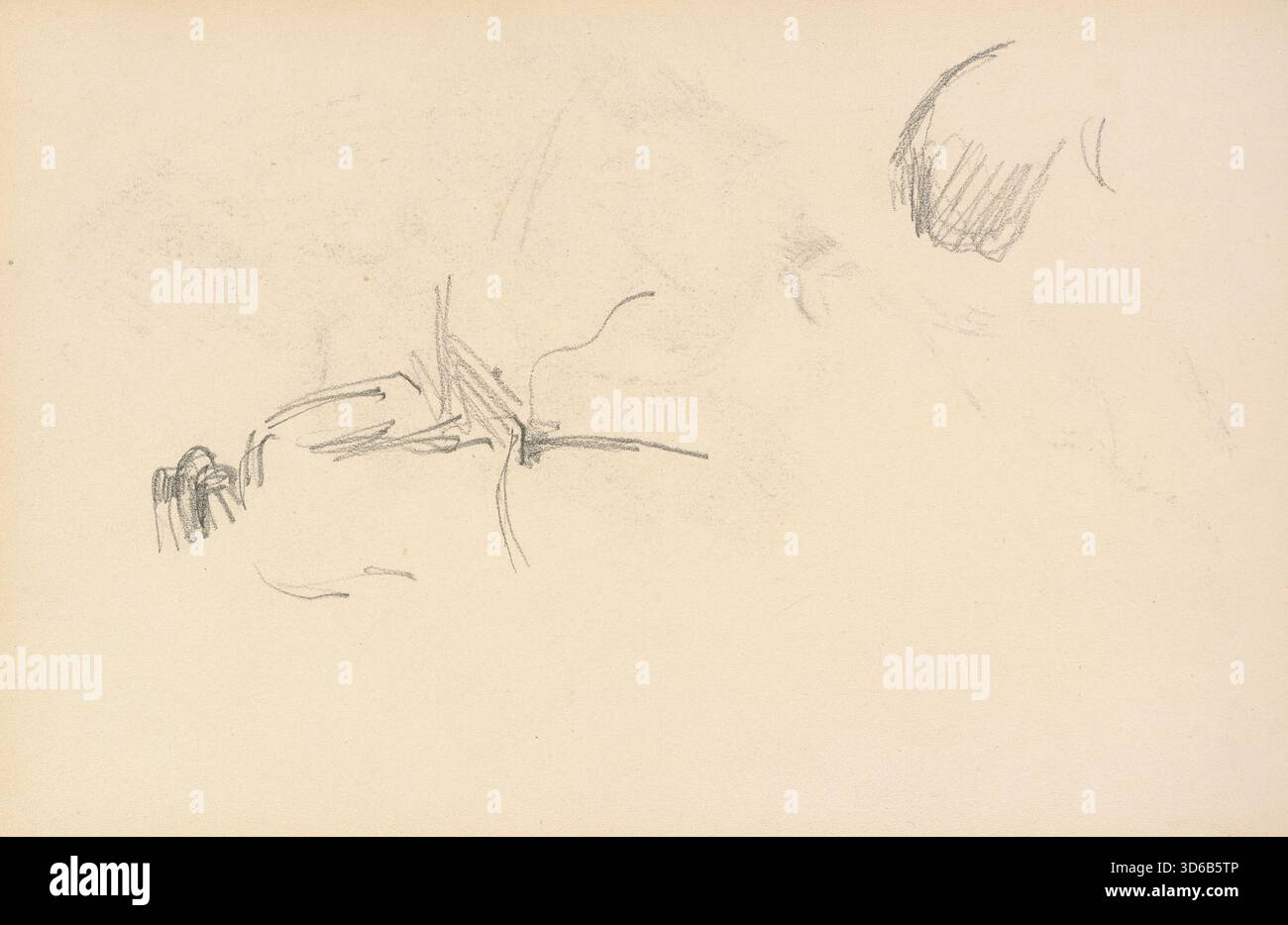 Ein Mann von hinten gesehen (1880-1883). Paul C?zanne (Französisch, 1839-1906)" Stockfoto