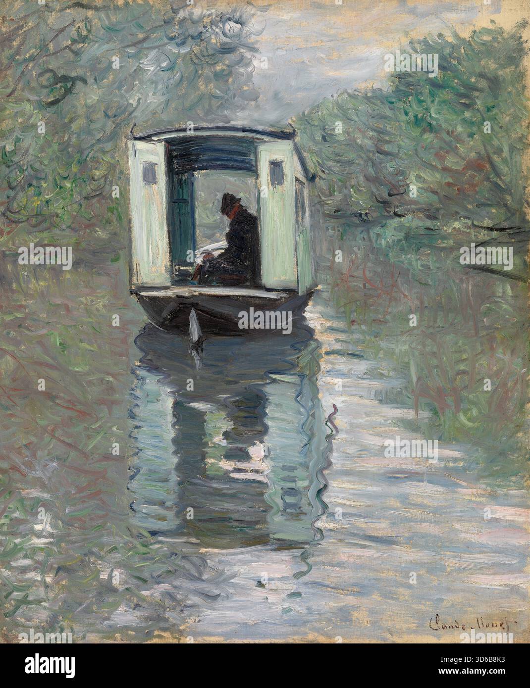 Das Studio-Boot (Le Bateau-Atelier) (1876). Claude Monet (Französisch, 1840-1926)" Stockfoto