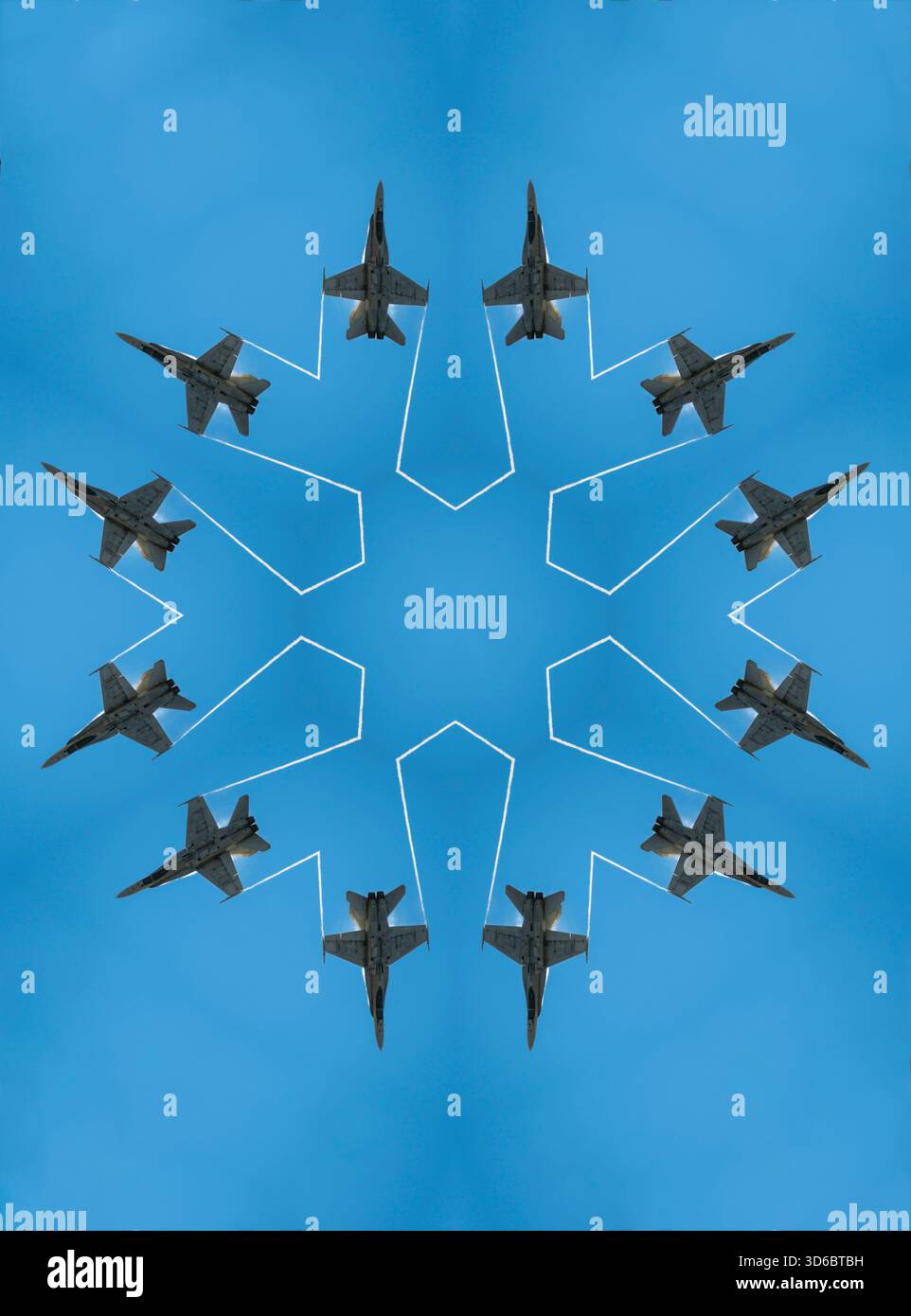 Kaleidoskopisches Bild von McDonnell Douglas CF-18 Hornet Stockfoto