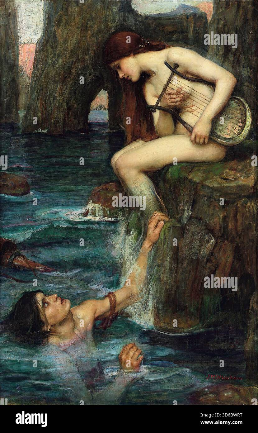 „Die Sirene. John William Waterhouse (Englisch, 1849 - 1917)“ Stockfoto