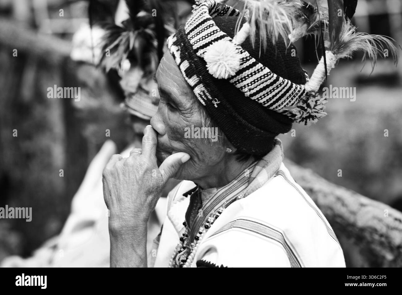 Porträt Einer Ifugao-Stammesfrau, Banaue, Luzon, Die Philippinen Stockfoto