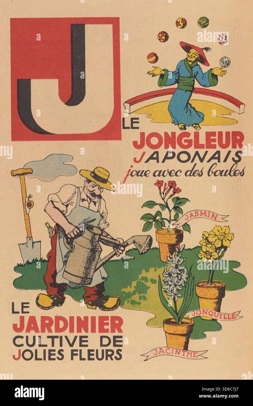 "A. B. C. des Metiers PL.11 (1945). Agence Gutenberg (Französisch, 20. Jahrhundert)“ Stockfoto