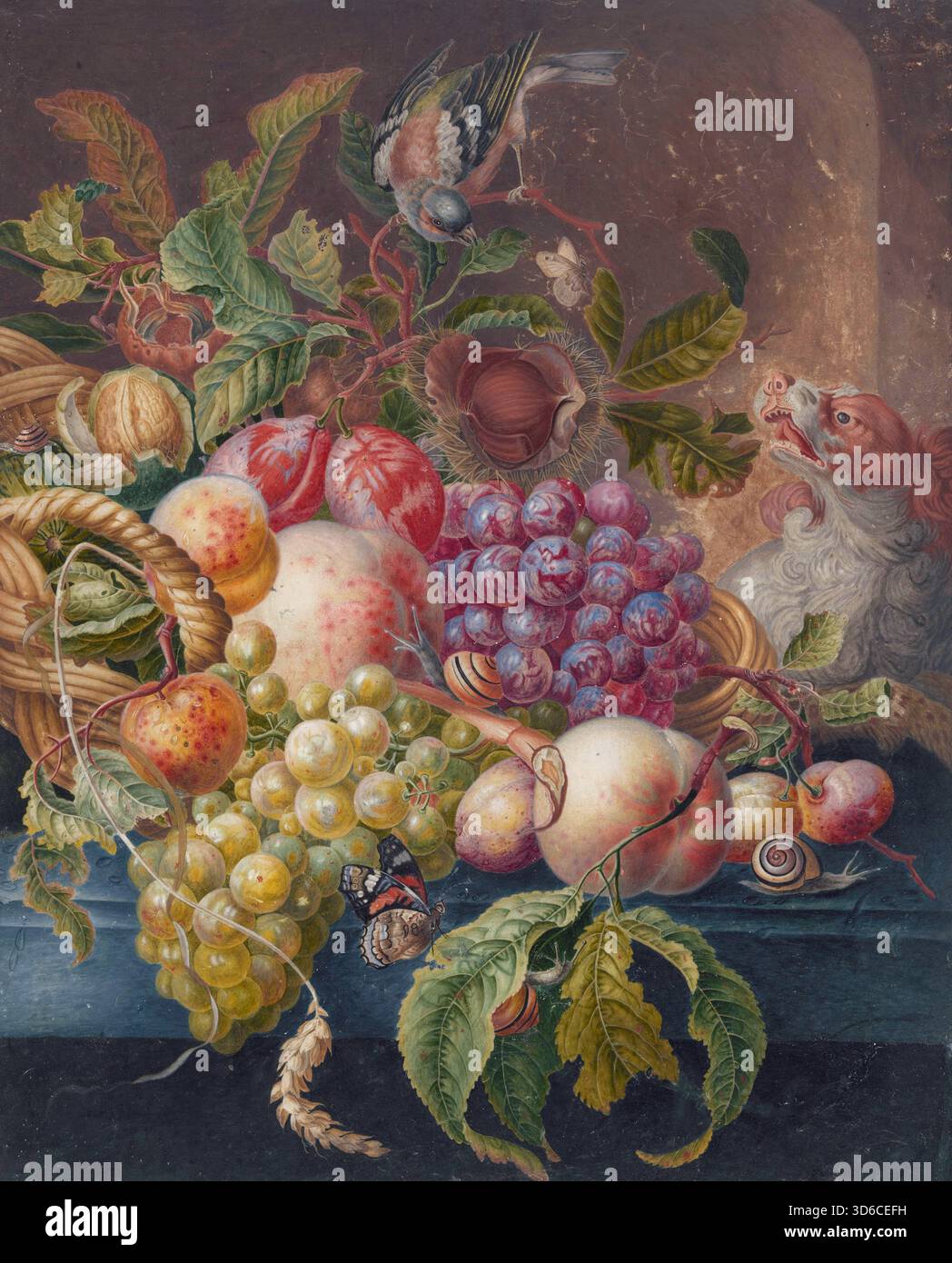 "Stillleben Der Früchte (1677-1726). Herman Henstenburgh (Niederländisch, 1667-1726)" Stockfoto