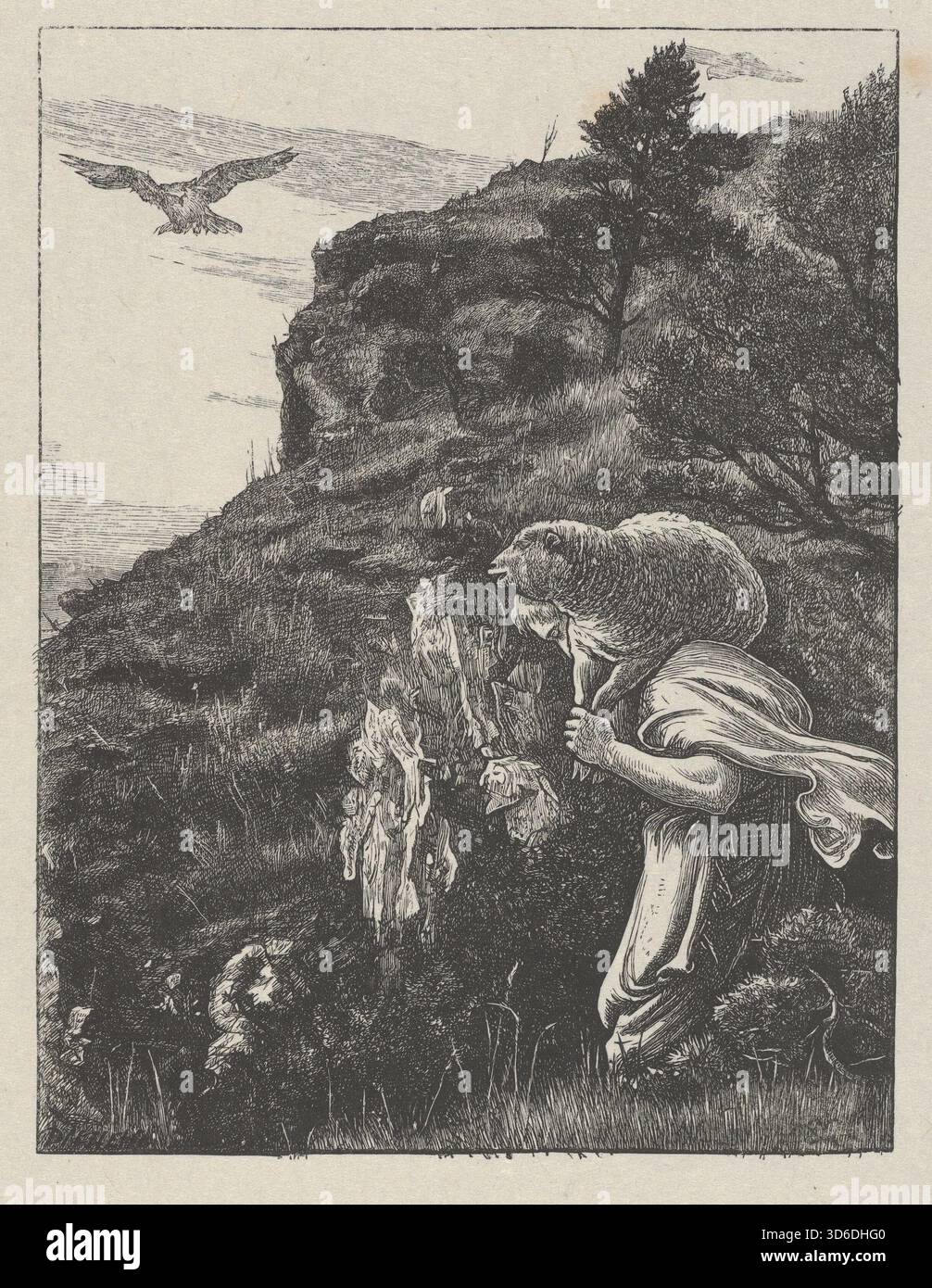"Das Verlorene Schaf (1864). Sir John Everett Millais (Englisch, 1829-1896)" Stockfoto