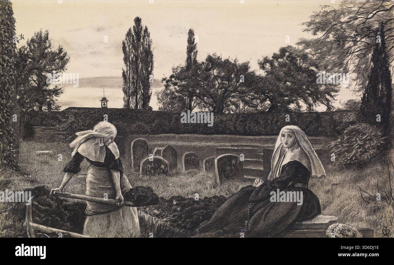 "Das Tal der Ruhe? Beendete Studie (1858). Sir John Everett Millais (Englisch, 1829-1896)" Stockfoto