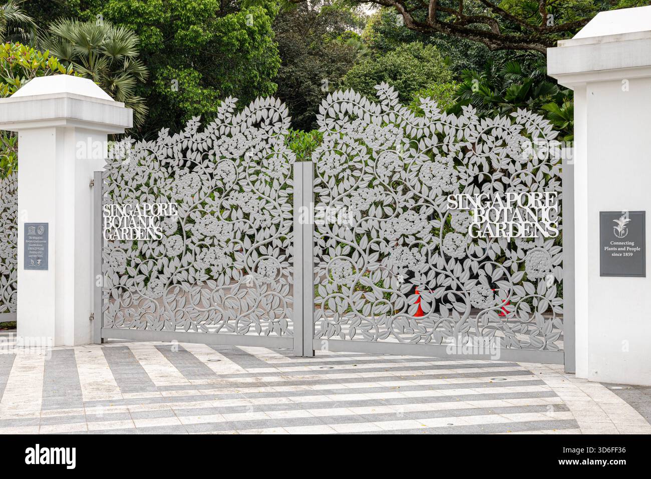 Der Taglin Gate Eingang zu den Botanischen Gärten von Singapur, Singapur, Südostasien Stockfoto