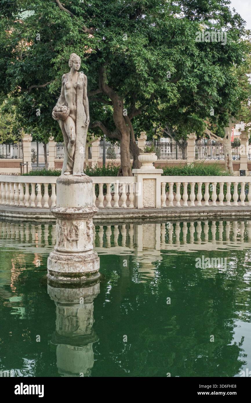 See, Teich im Ribalta Park in der Stadt Castellon de la Plana, Spanien, Europa Stockfoto