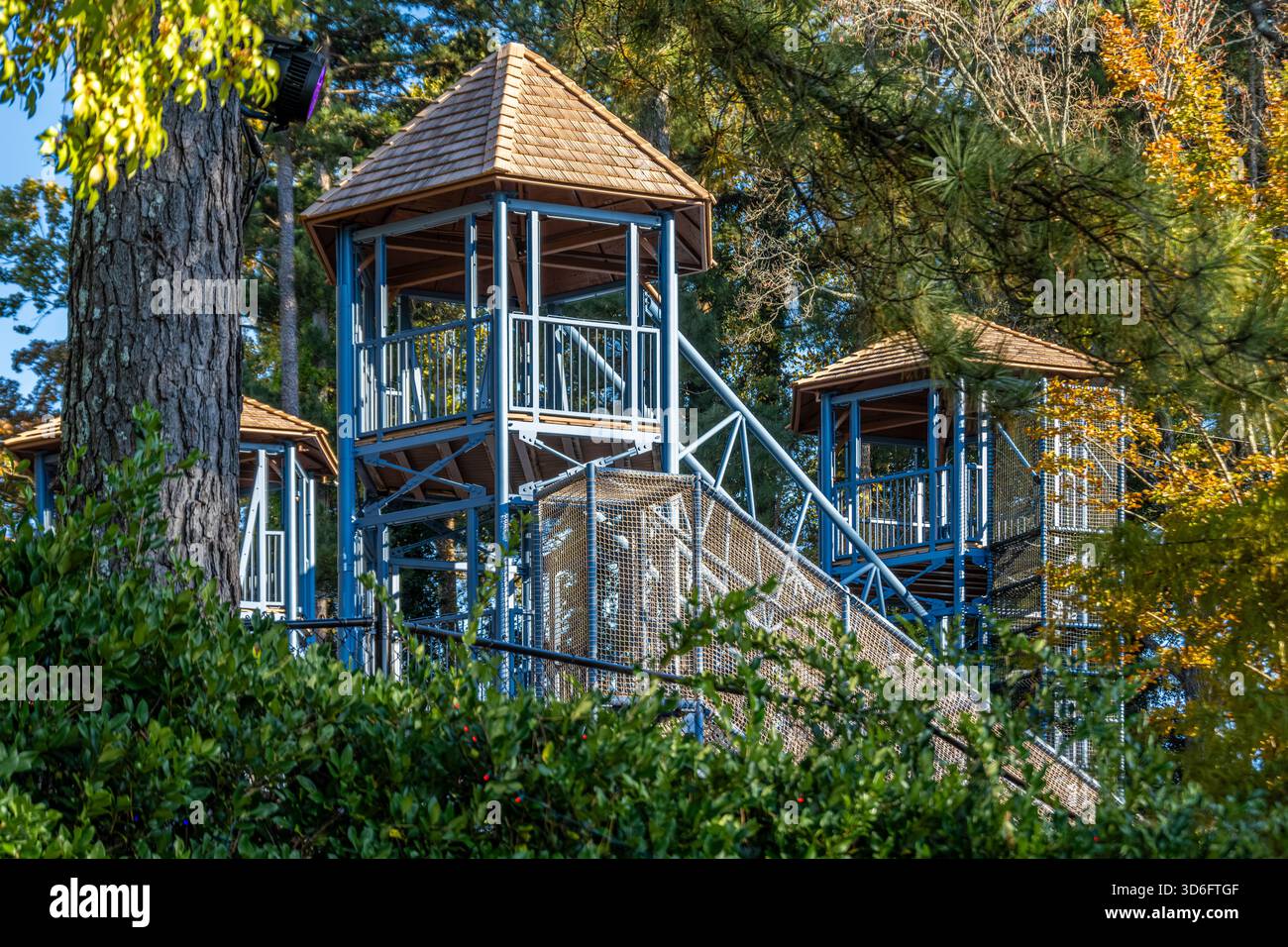 Geysir Towers am Geysir Slash Pad im Stone Mountain Park in Atlanta, Georgia. (USA) Stockfoto