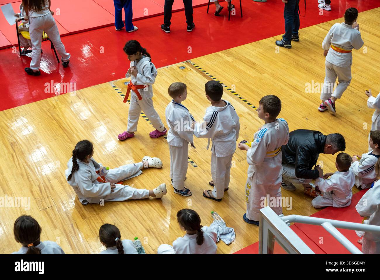 Judo Junior Wettbewerb Stockfoto