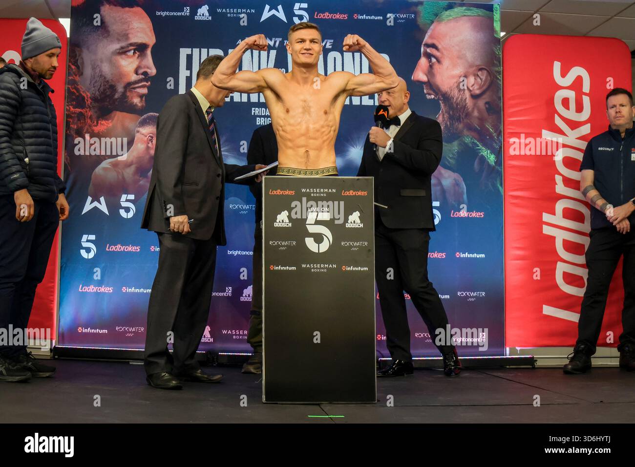 Brighton Centre, Stadt Brighton & Hove, East Sussex, Großbritannien. CODiE Smith gegen Franco Andres Cajal am Tag vor ihrem Kampf im Brighton Centre am 21 . November 2021 als Teil der Unterkarte für den Kampf von Harlem Eubank gegen Josh Wagner . In diesem Bild Codie Smith. David Smith/Alamy 20. November 2025 Stockfoto