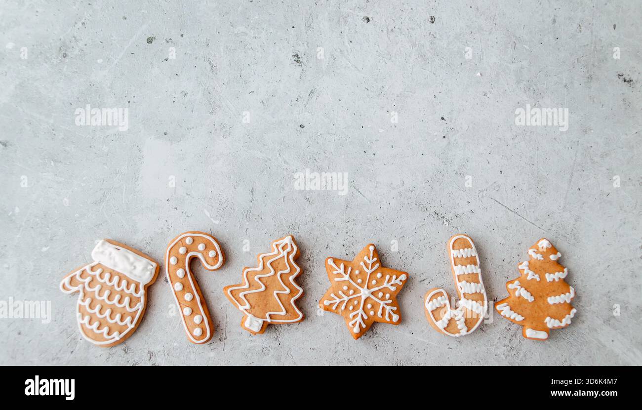 Weihnachtsgebäck, Lebkuchen, Flachlade. Hochwertige Fotos Stockfoto