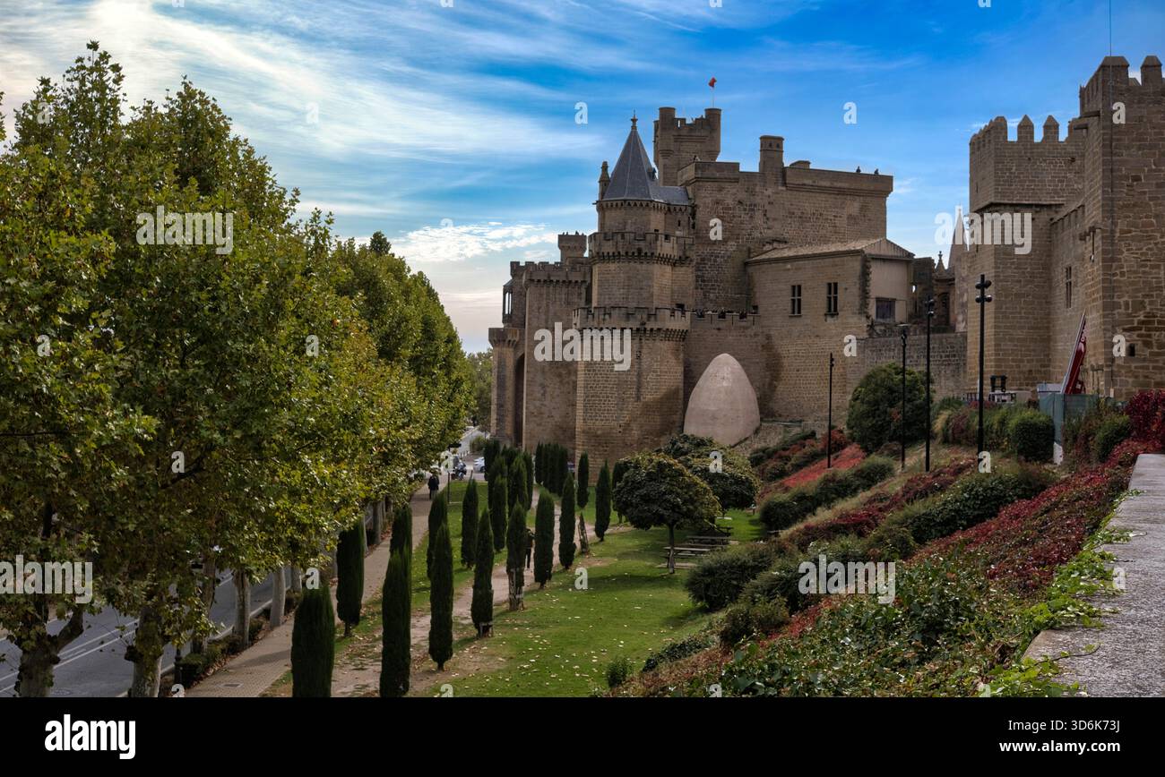 Palast der Könige von Navarra von Olite, Spanien Stockfoto