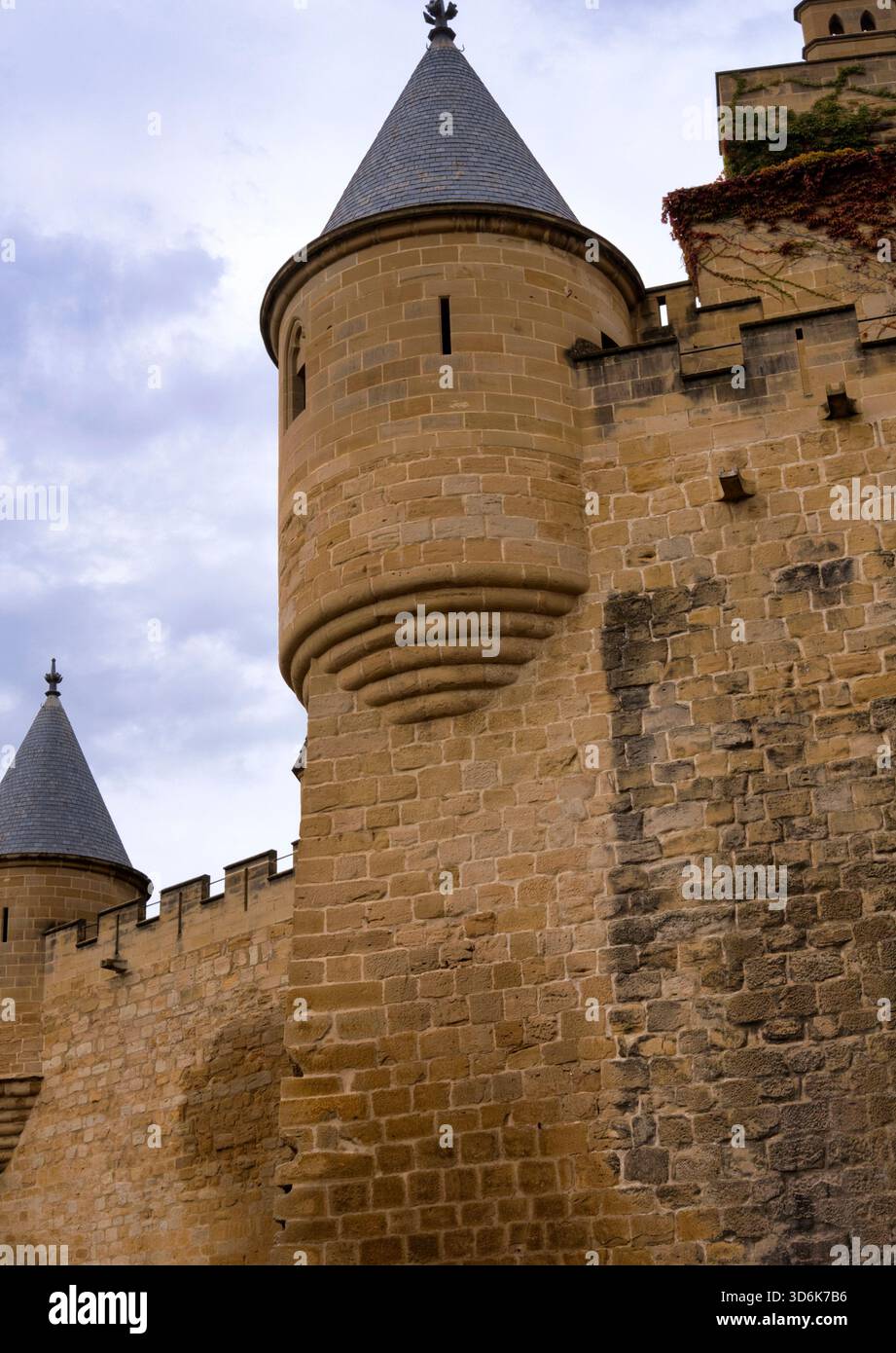 Palast der Könige von Navarra von Olite, Spanien Stockfoto