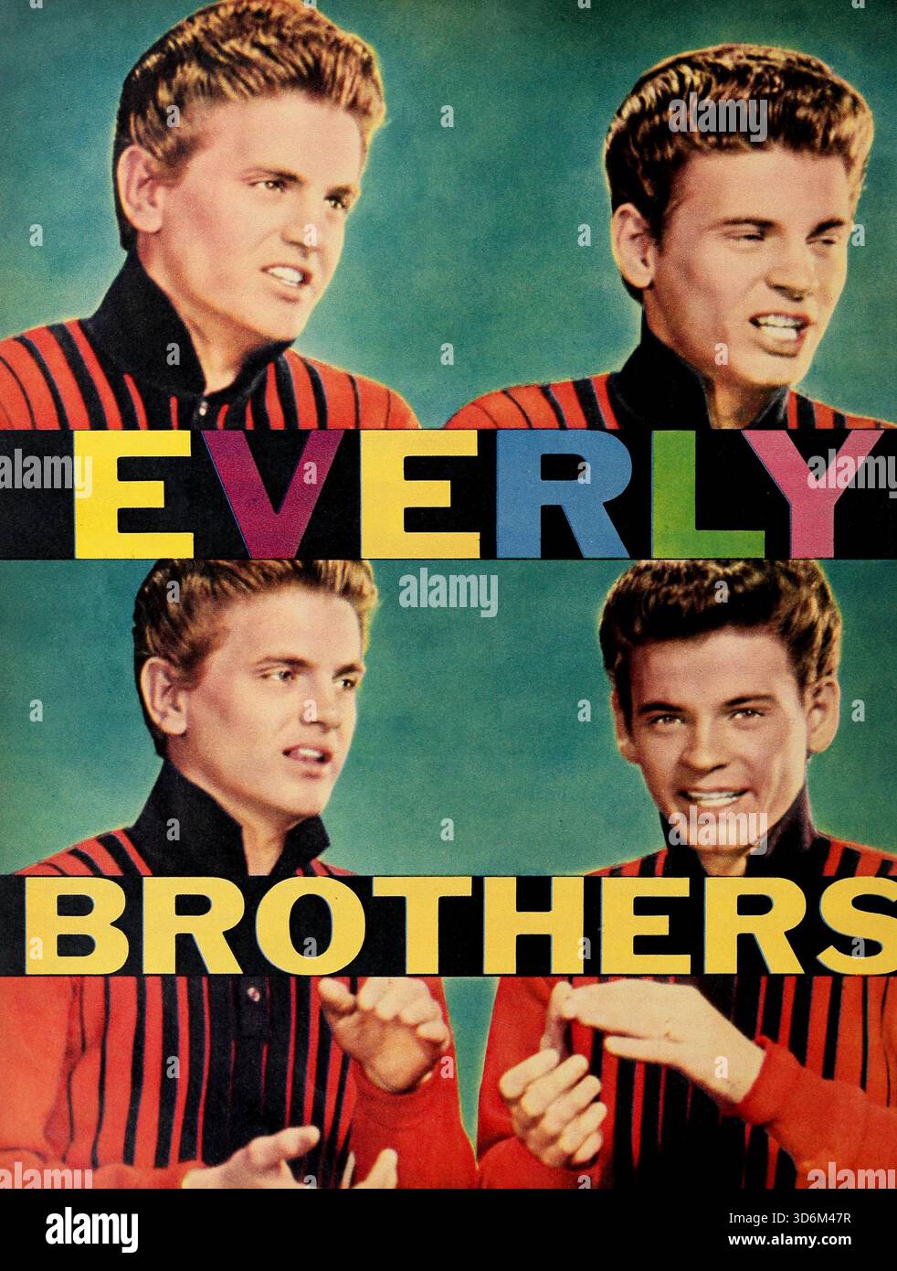 The Everly Brothers in Modern Screen, Oktober 1958 Stockfoto