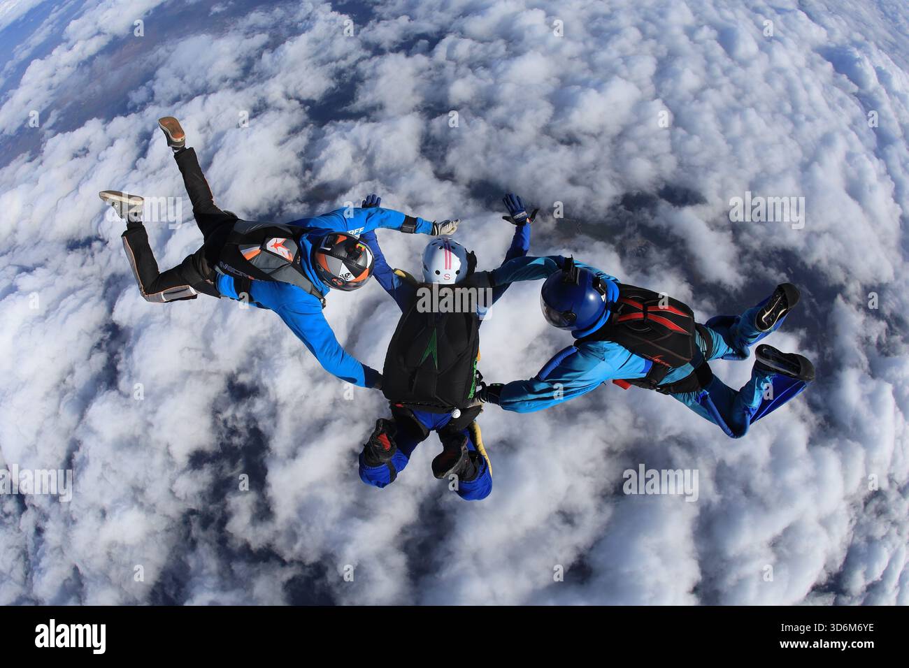 Fallschirmspringen lernen – beschleunigter Freifall Stockfoto