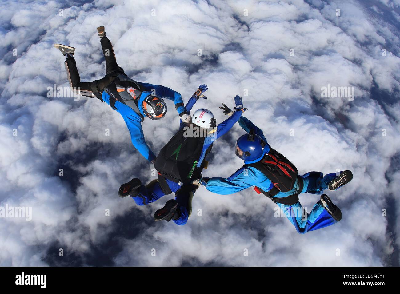 Fallschirmspringen lernen – beschleunigter Freifall Stockfoto
