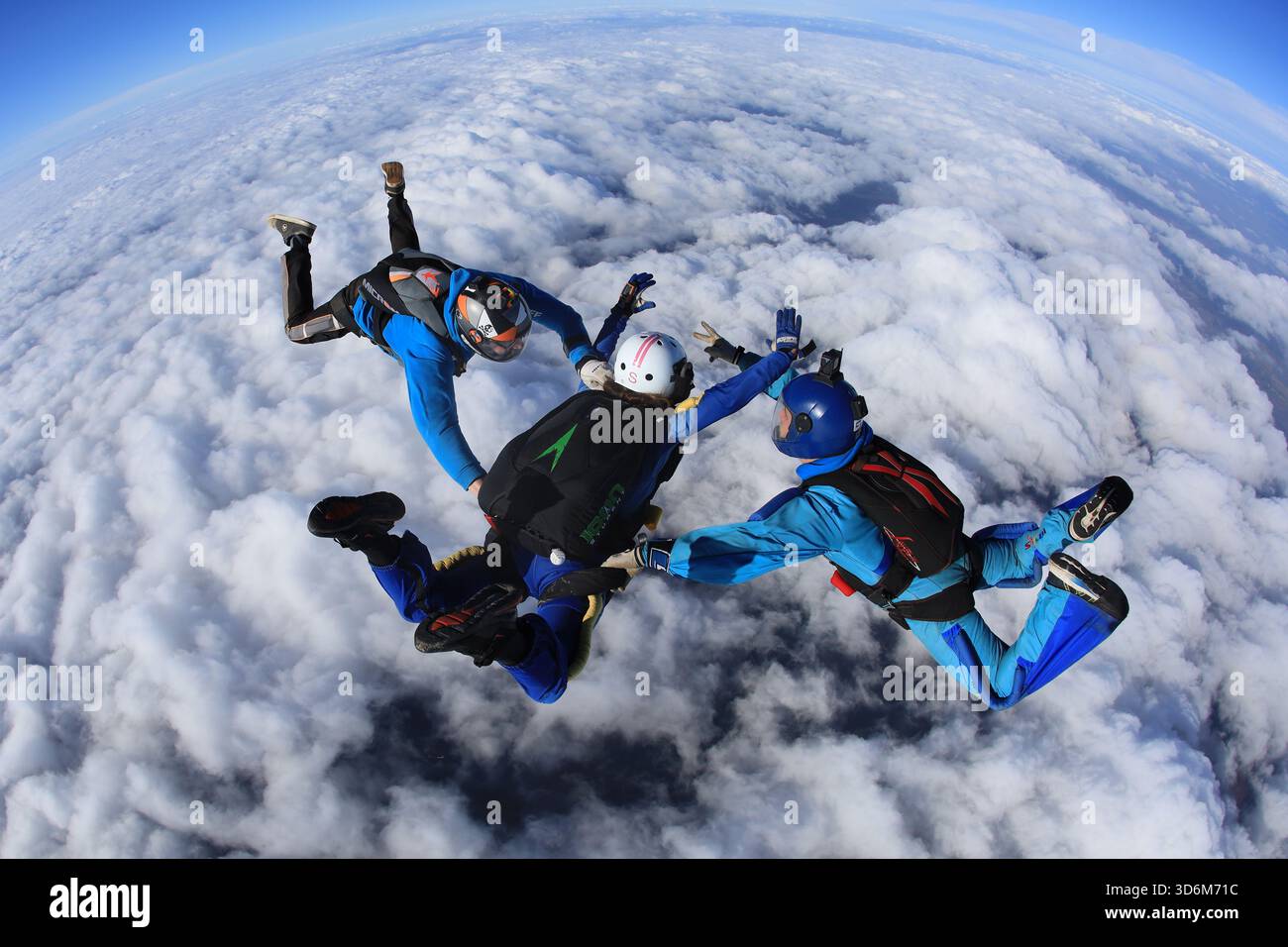 Fallschirmspringen lernen – beschleunigter Freifall Stockfoto