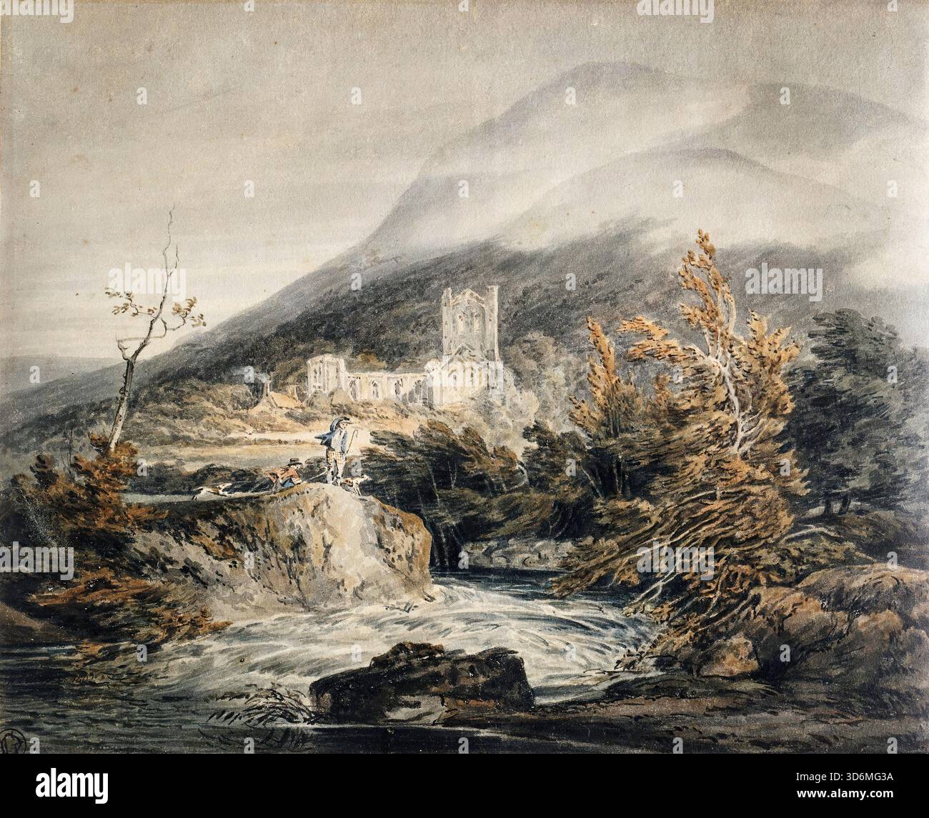 Llanthony Abbey, Monmouthshire. Joseph Mallord William Turner. c. 1792. Stockfoto