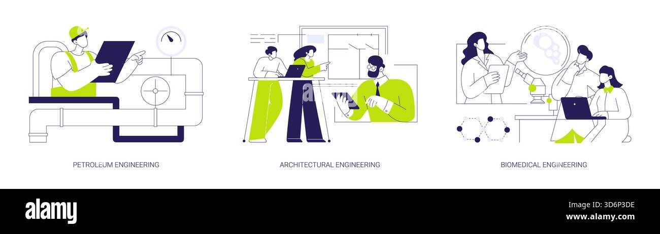 Master of Engineering Management isolierte Cartoon-Vektor-Illustrationen se Stock Vektor