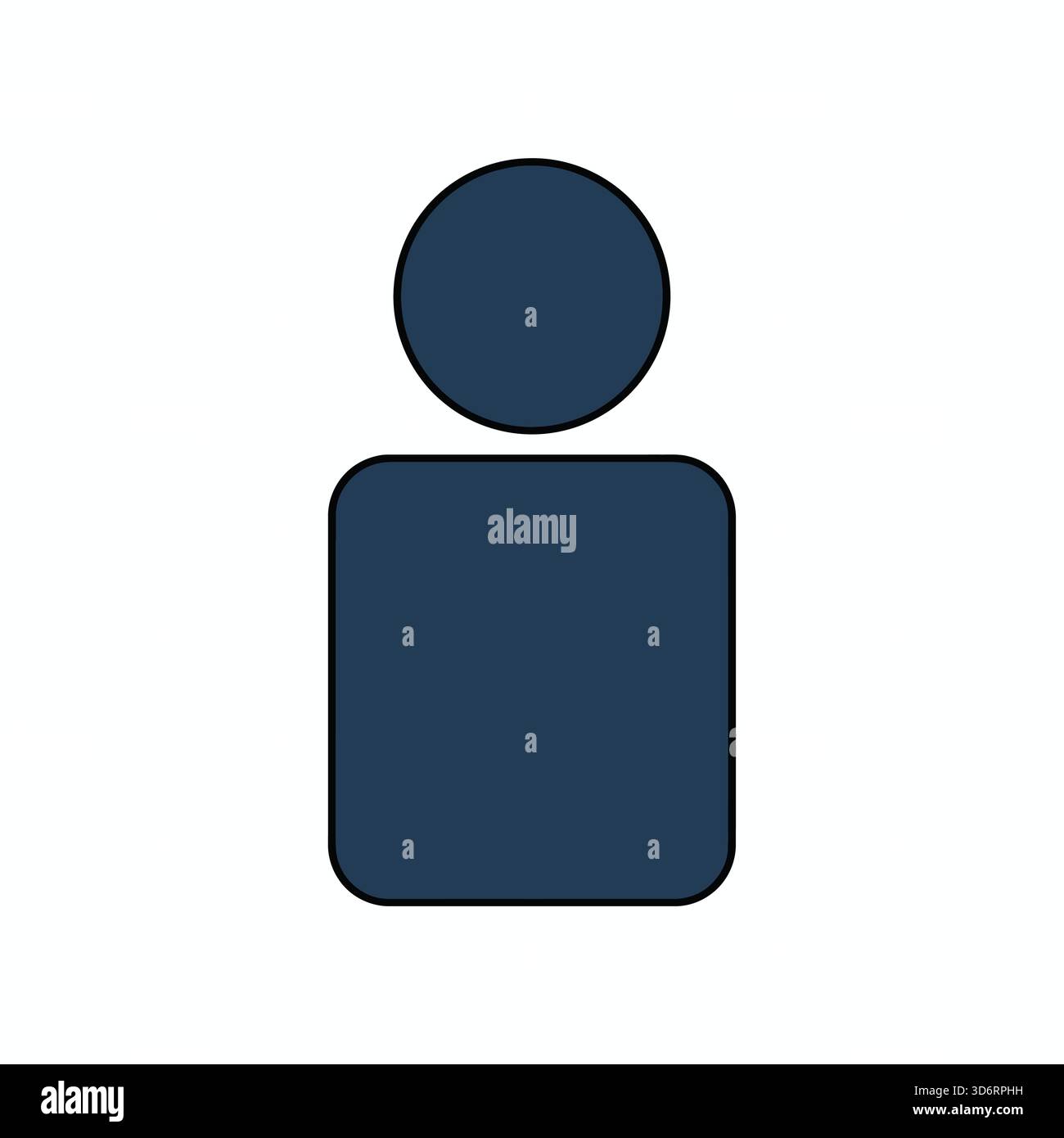 Dunkelblaue Person Benutzerprofil Symbol Vektor Illustration für Konto Identität individuelle menschliche Profil Avatar und persönliche Darstellung Konzepte Stock Vektor