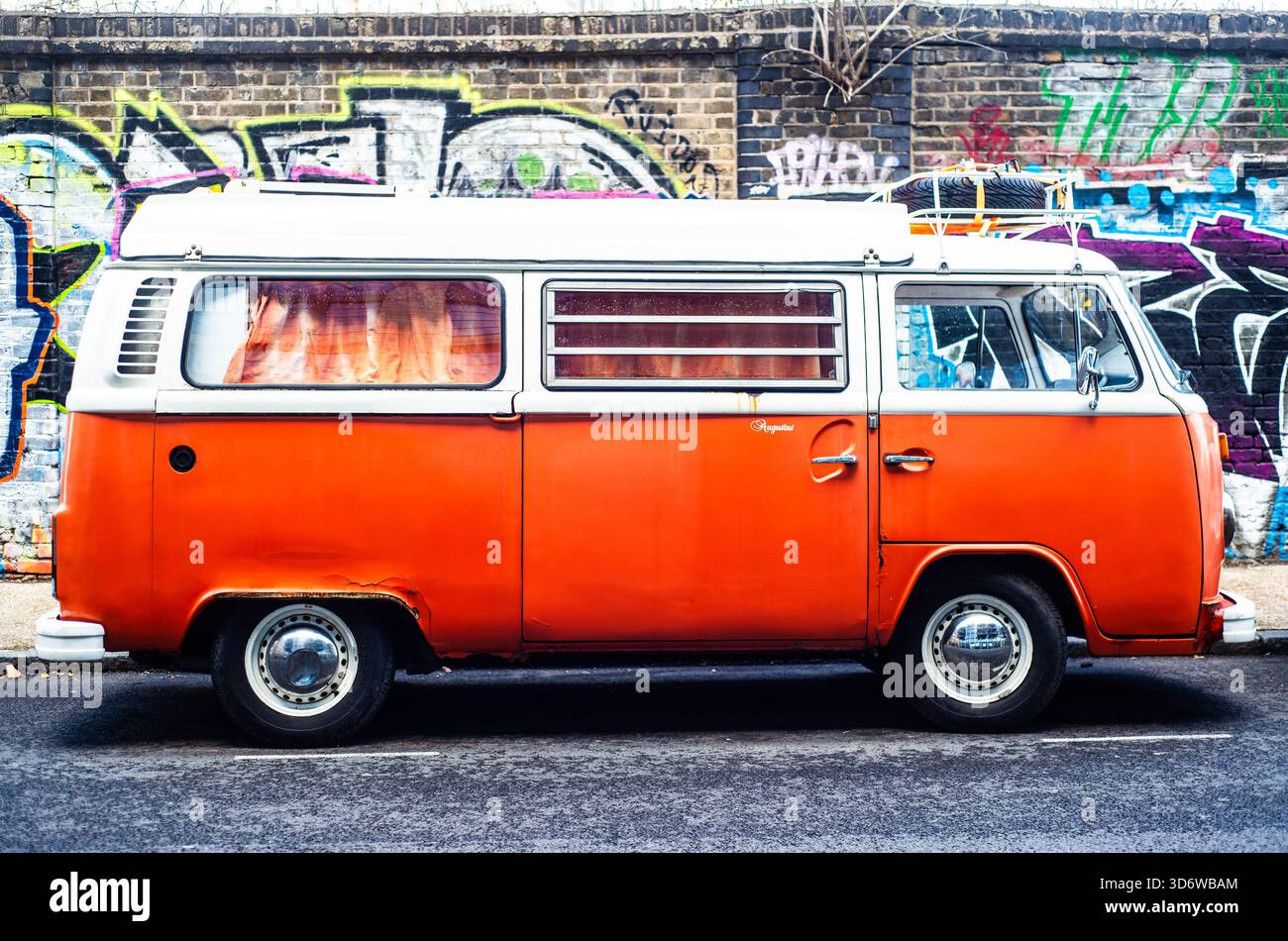 Volkswagen Campervan, Hackney Green, East London, England Stockfoto
