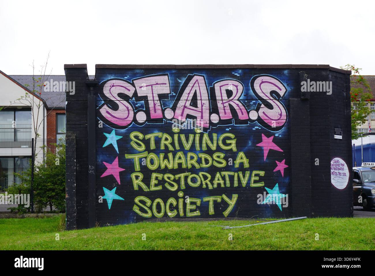 Die Probleme, politische Wandbilder in Belfast. Stockfoto