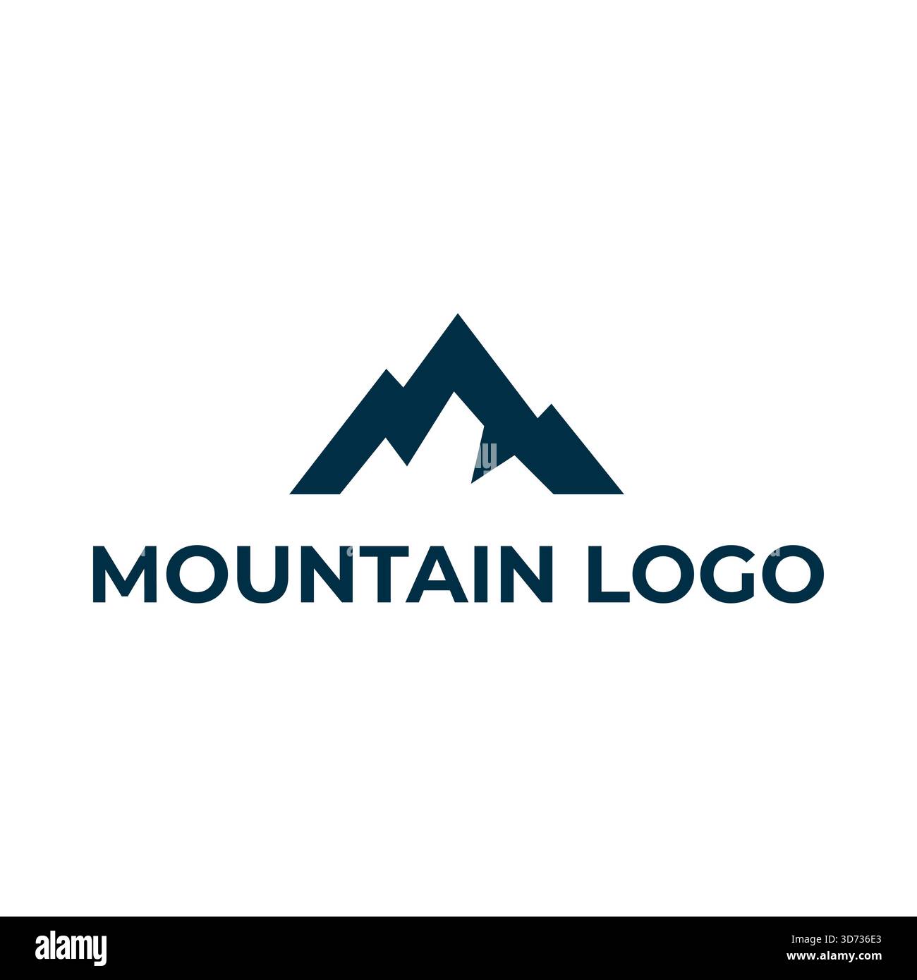 Abstraktes Berglogodesign – Abenteuer, Natur und Gipfel-Vektor-Symbol Stock Vektor