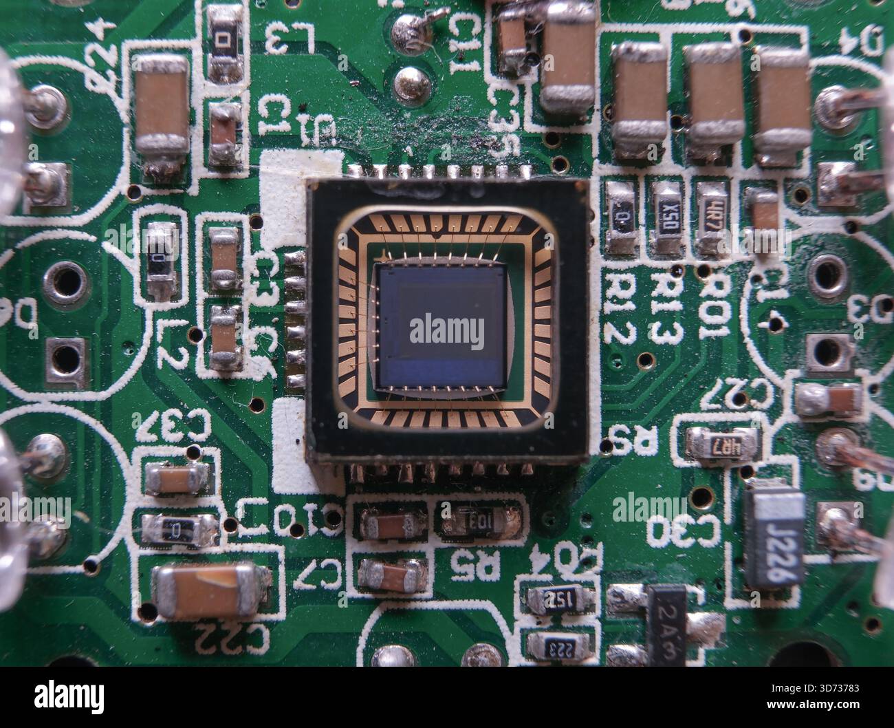 Ein Bildsensor mit niedriger Auflösung in einer einfachen Kamera Stockfoto