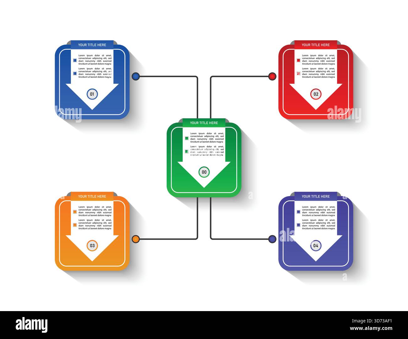 Vektor-Infografik-Etikettenvorlage mit Symbolen. Kann für Infografiken, Flussdiagramme, Präsentationen und Websites verwendet werden Stock Vektor