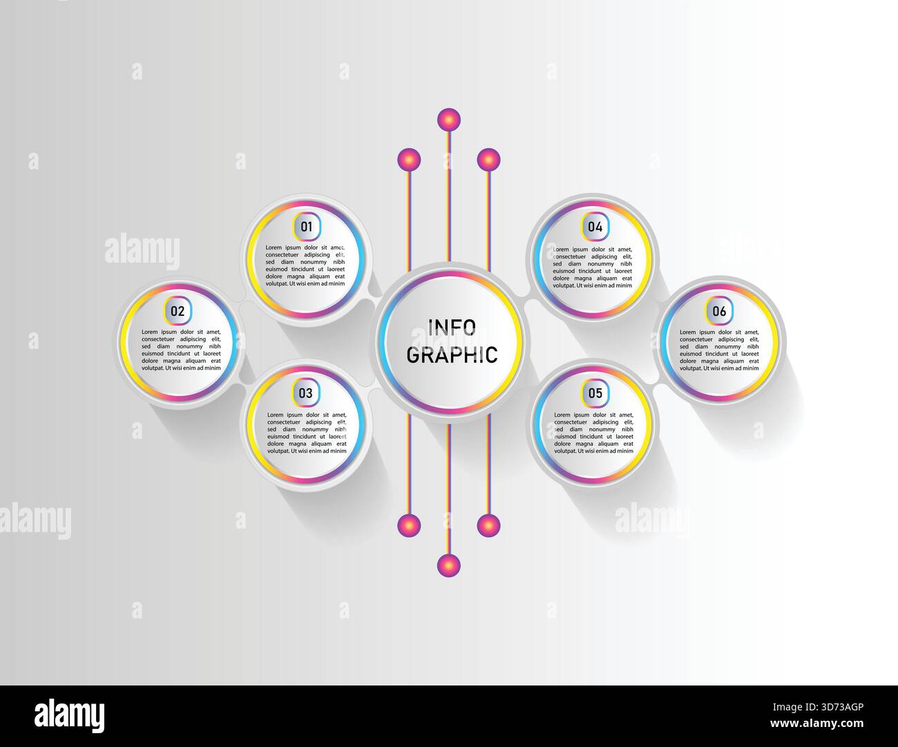 Kreatives Konzept für Infografik mit 5 Schritten, Optionen, Teilen oder Prozessen. Die Visualisierung von Geschäftsdaten kann für Workflow-Layout und Webdesign verwendet werden Stock Vektor
