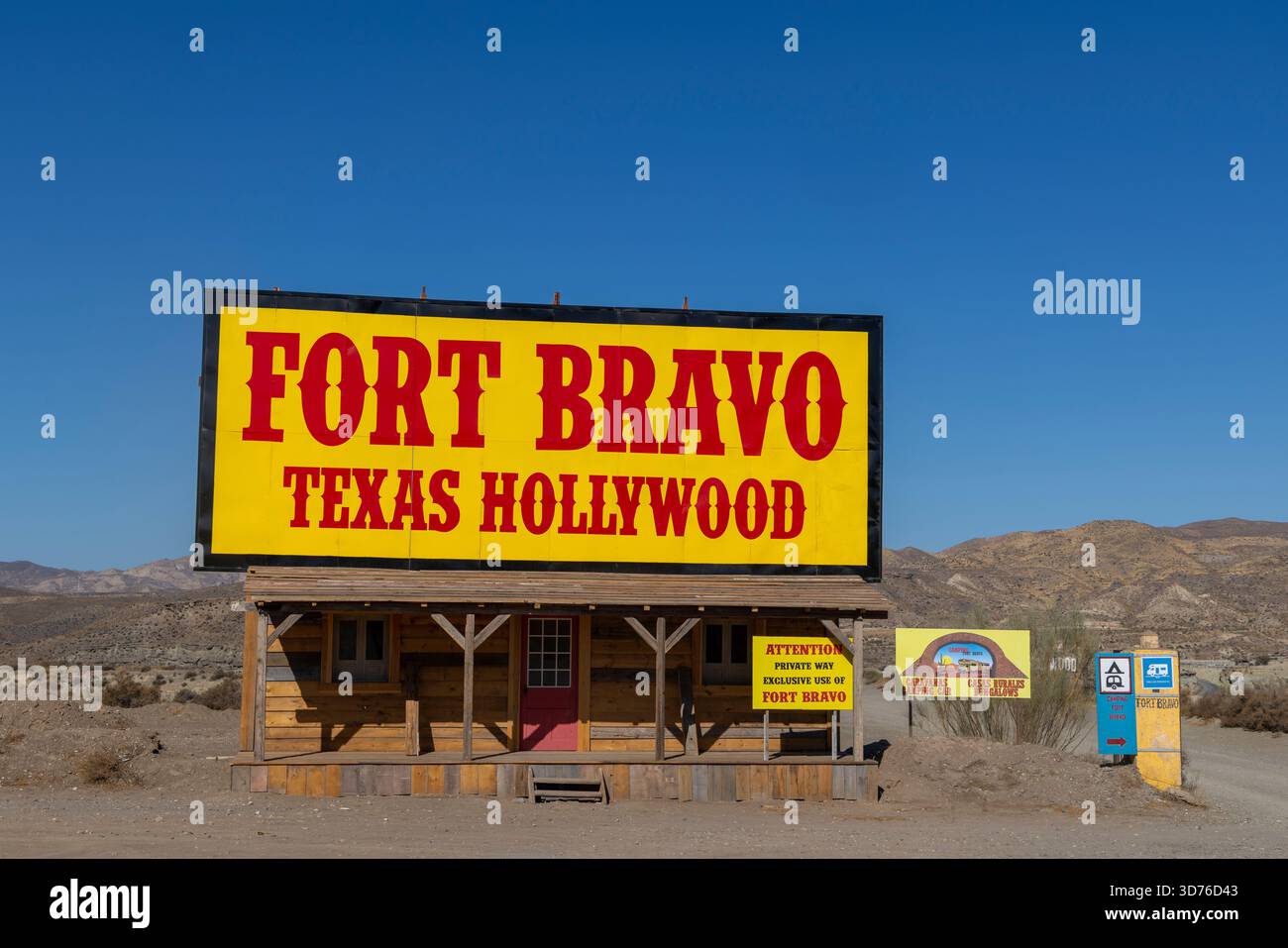 Fort Bravo Texas Hollywood Freizeitpark in Tabernas Desert, Almeria, Spanien, Europa Stockfoto