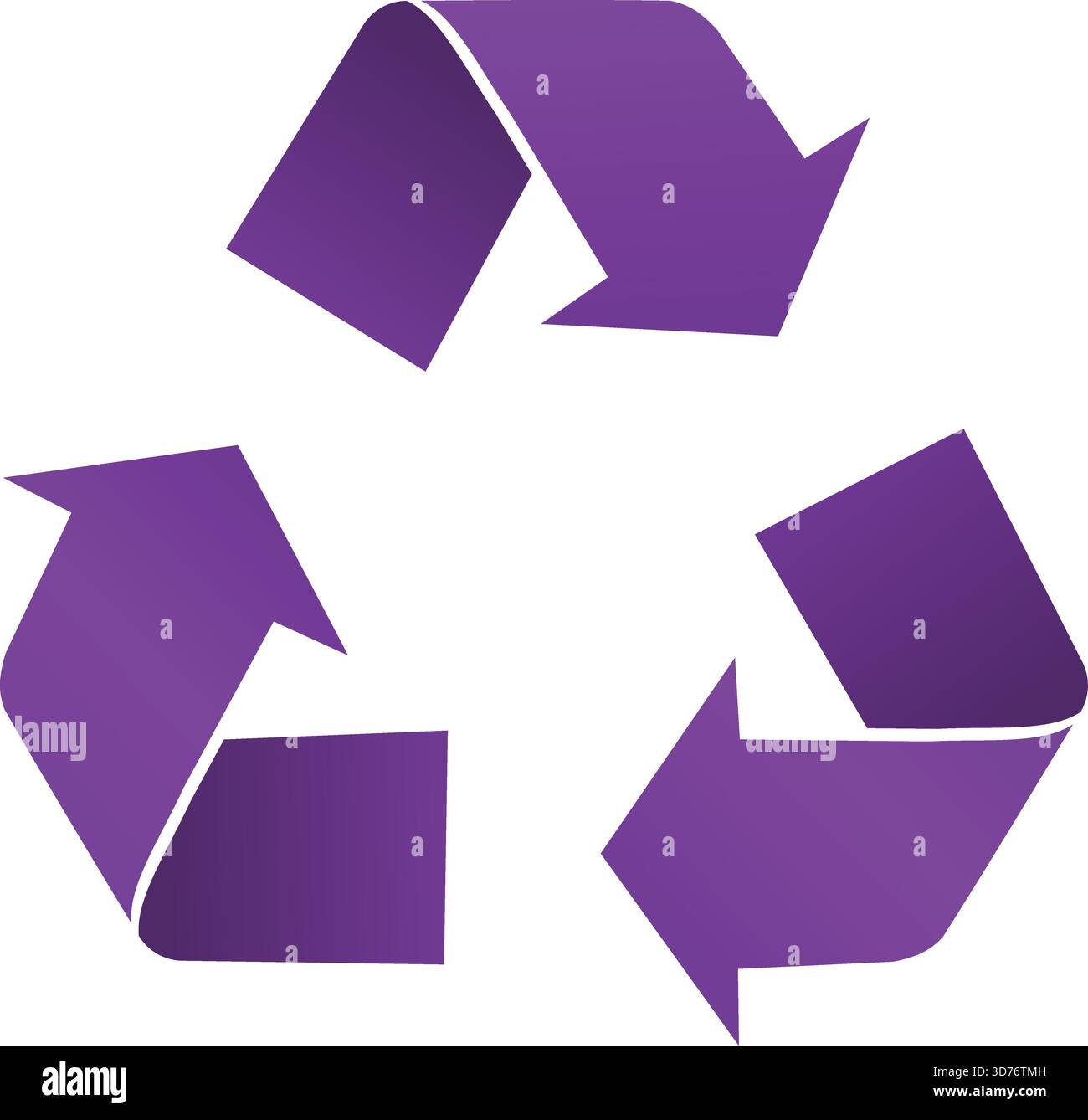 Lila Recycling-Pfeile – umweltfreundliches Öko-Kreislaufsymbol für Wiederverwendung, Nachhaltigkeit, Kreislaufwirtschaft und Abfallreduzierung Stock Vektor