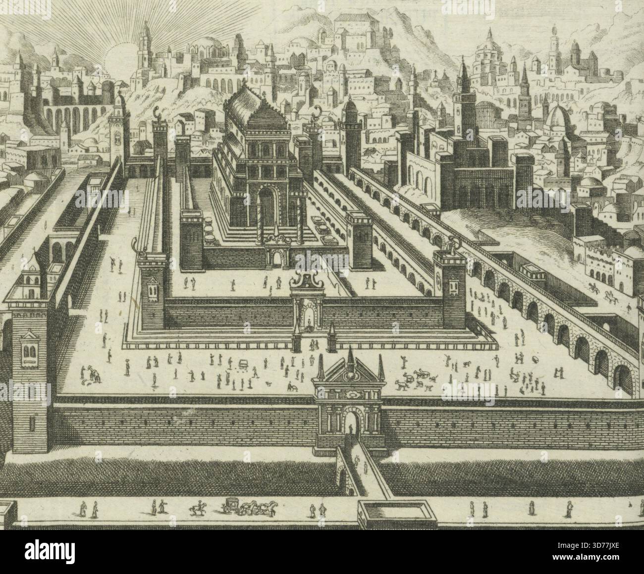 Temple de Salomon, 1784., 1784., Paris. Herausgeber: A. Jombert. Salomo, König von Israel; Häuser und Orte; Tempel; Jerusalem. geschätzte Plattenkante (untere Kante innerhalb der Plattenkante geschnitten) 14,5 x 16 cm Stockfoto