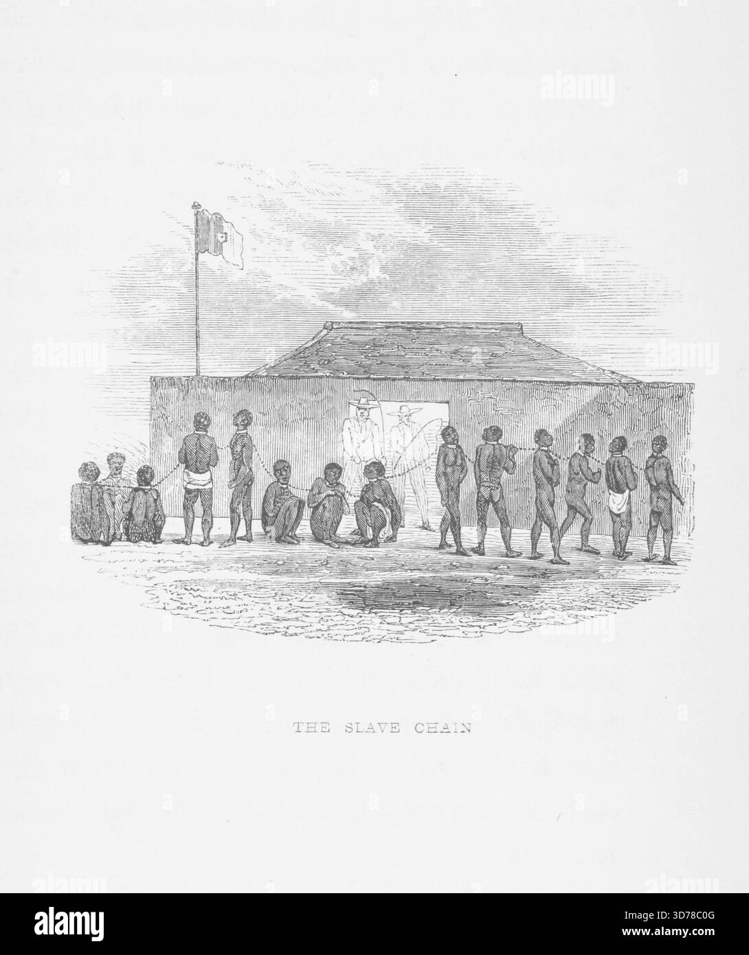 Die Sklavenkette, 1851., 1851., London. Verlag, Longman, Brown, Green und Longmans. Afrika, Sklaven Stockfoto